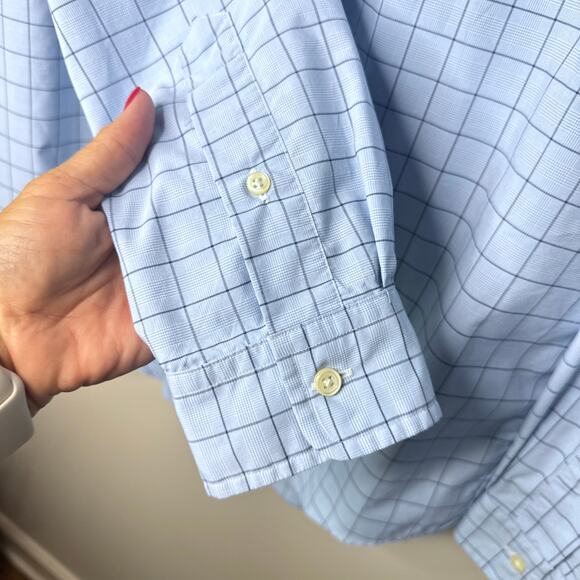 Ralph Lauren Classic Fit Performance Oxford Button Down Shirt Medium Blue Window - Picture 6 of 10